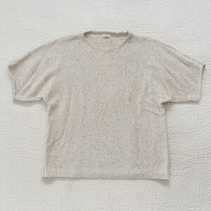 Oat & Co Women's Oversized Sprinkle Knit Tee Sz S/M